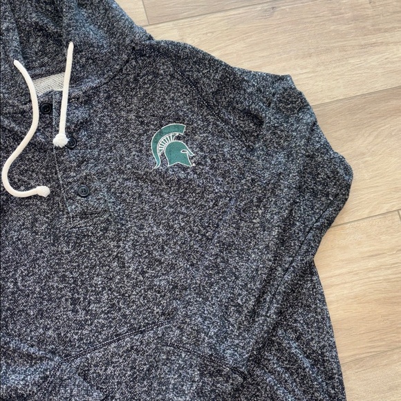 Colosseum vintage Michigan State gray hooded Gray sweatshirt size large - Picture 2 of 6